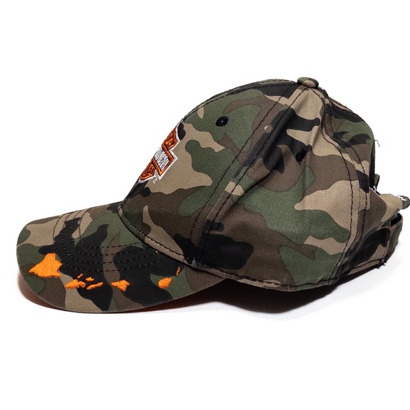 Harley Davidson Honolulu Camo Cap Adjustable Strap Aloha Hawaii Men - Picture 4 of 13